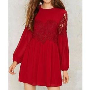 Red Boho dress